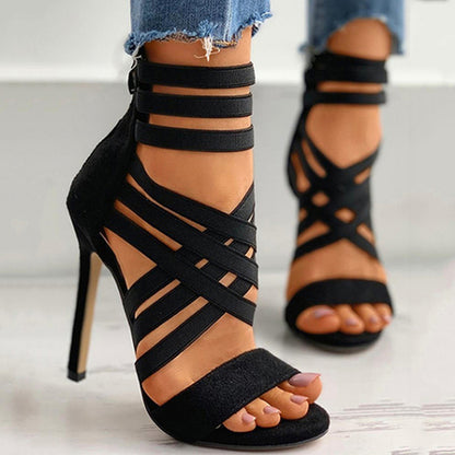Pumps Women Shoes High Heels Women Sandals  Zipper New Fashion