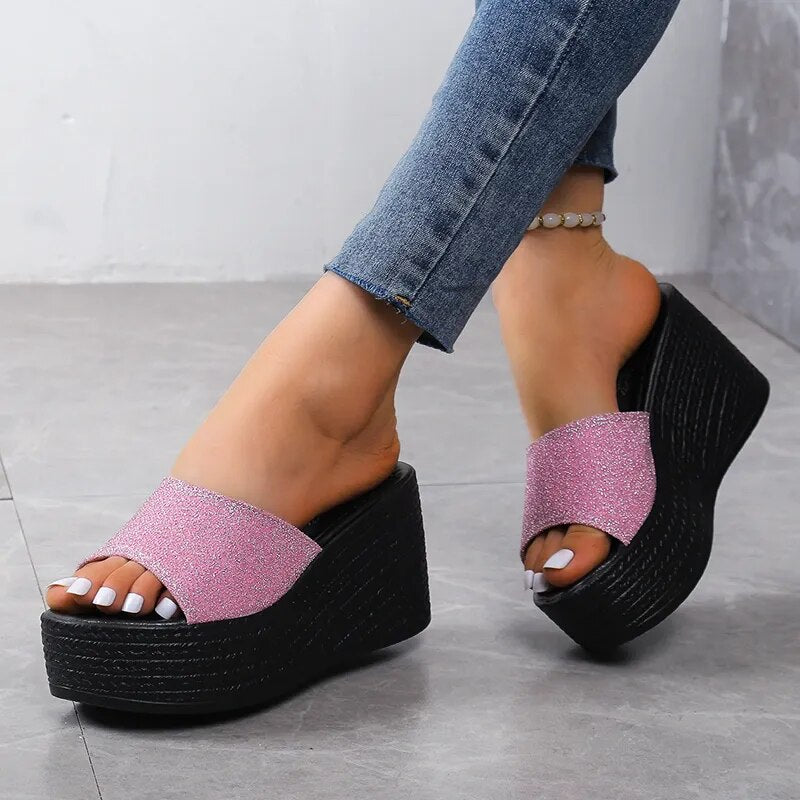 Sandals Summer  New Women Slippers Wedges Platform Beach Flip