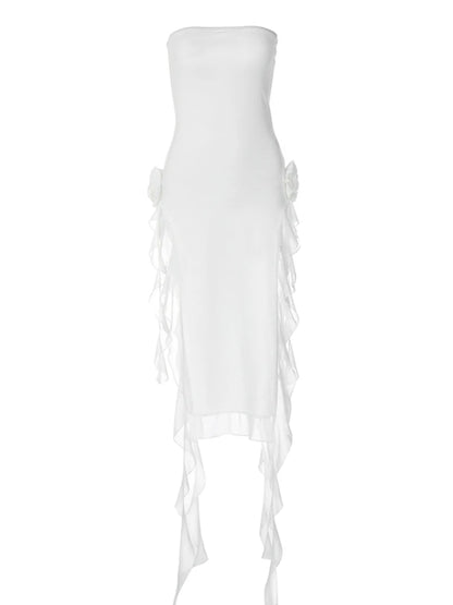 Women Bodycon Sheer Mesh Dress Elegant Sleeveless / Backless