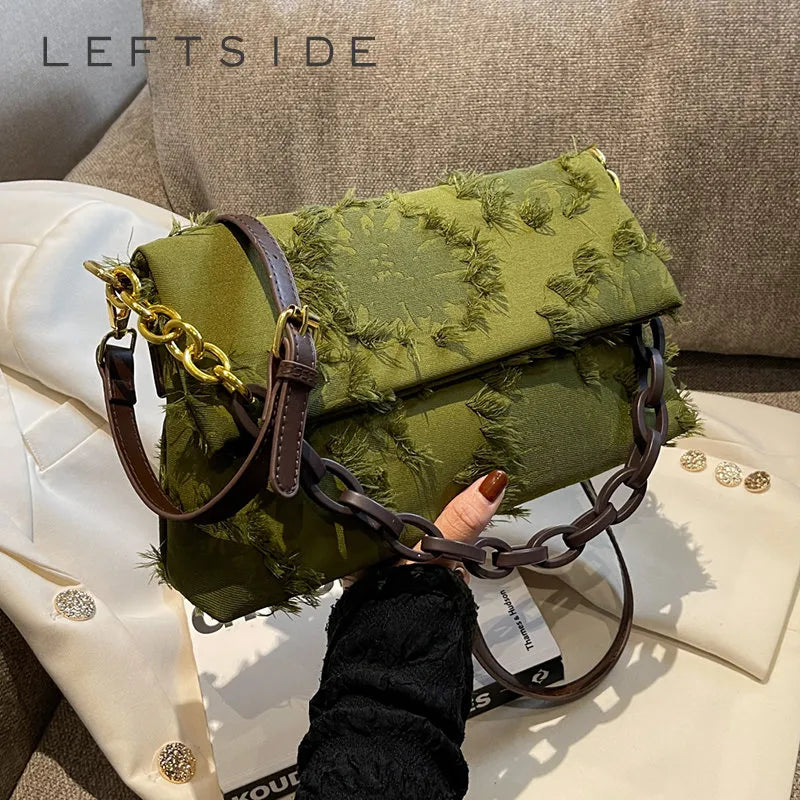 LEFTSIDE Canvas Crossbody Bags for Women  New In Latest Trend