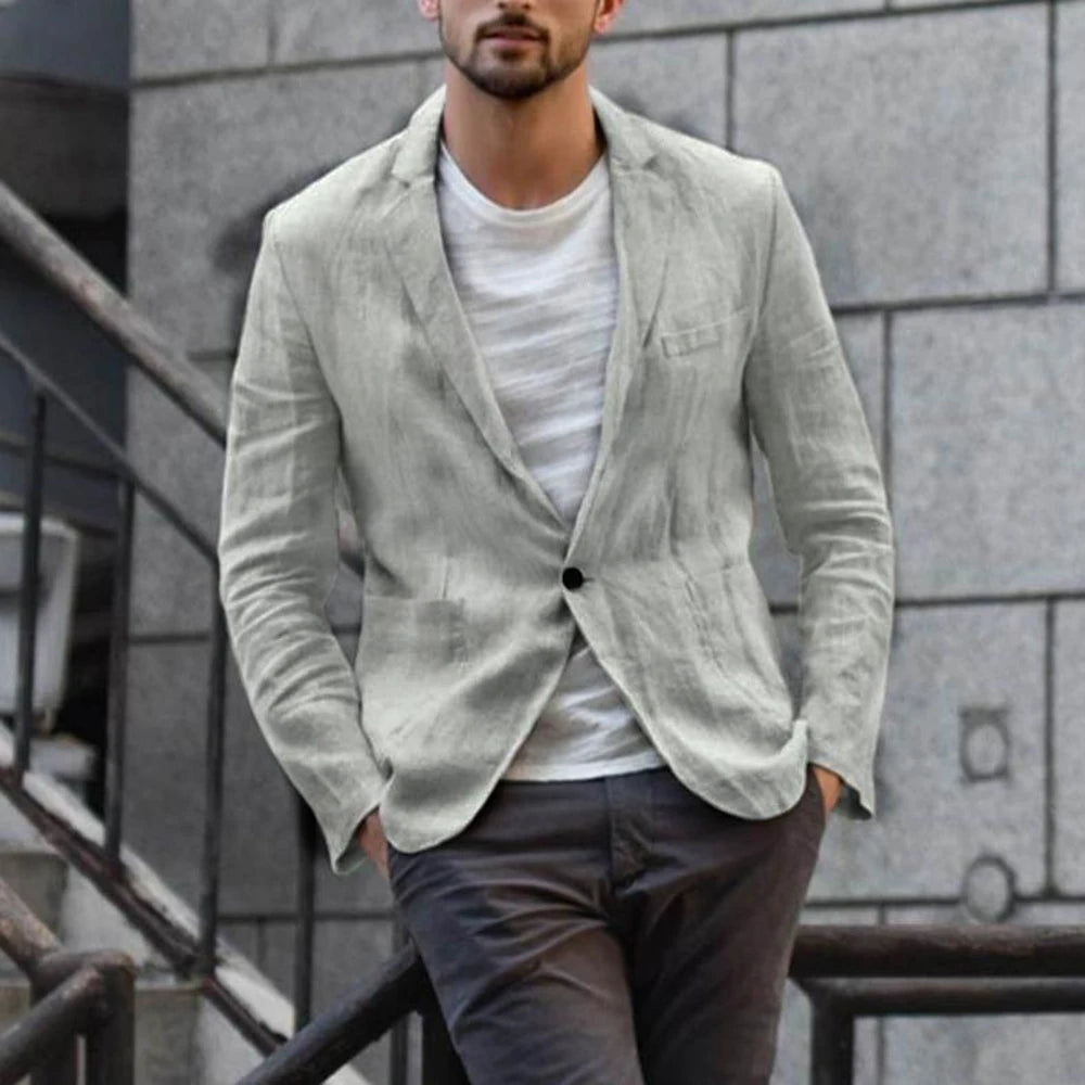 British Style Elegant Cotton and Linen Professional Dress Gentleman