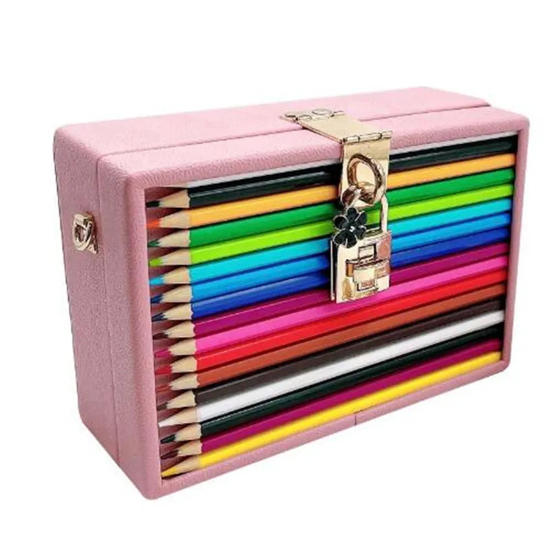 Color Pencil Box Style Purses and Handbags for Women Party Clutch Bag