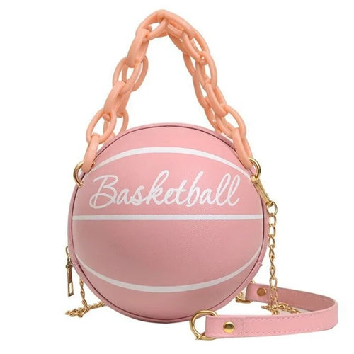 Personalized Basketball Bag Women Chains Handbags Letters Print