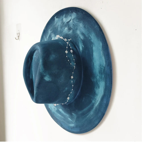 Retro Suede Fedora Hat with Feather Accessories