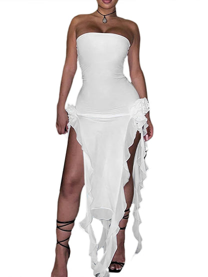 Women Bodycon Sheer Mesh Dress Elegant Sleeveless / Backless