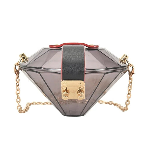 Acrylic Diamond Shape Women's Purses and Handbags Party Clutch Bag