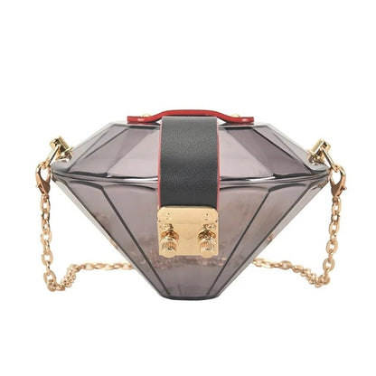 Acrylic Diamond Shape Women's Purses and Handbags Party Clutch Bag