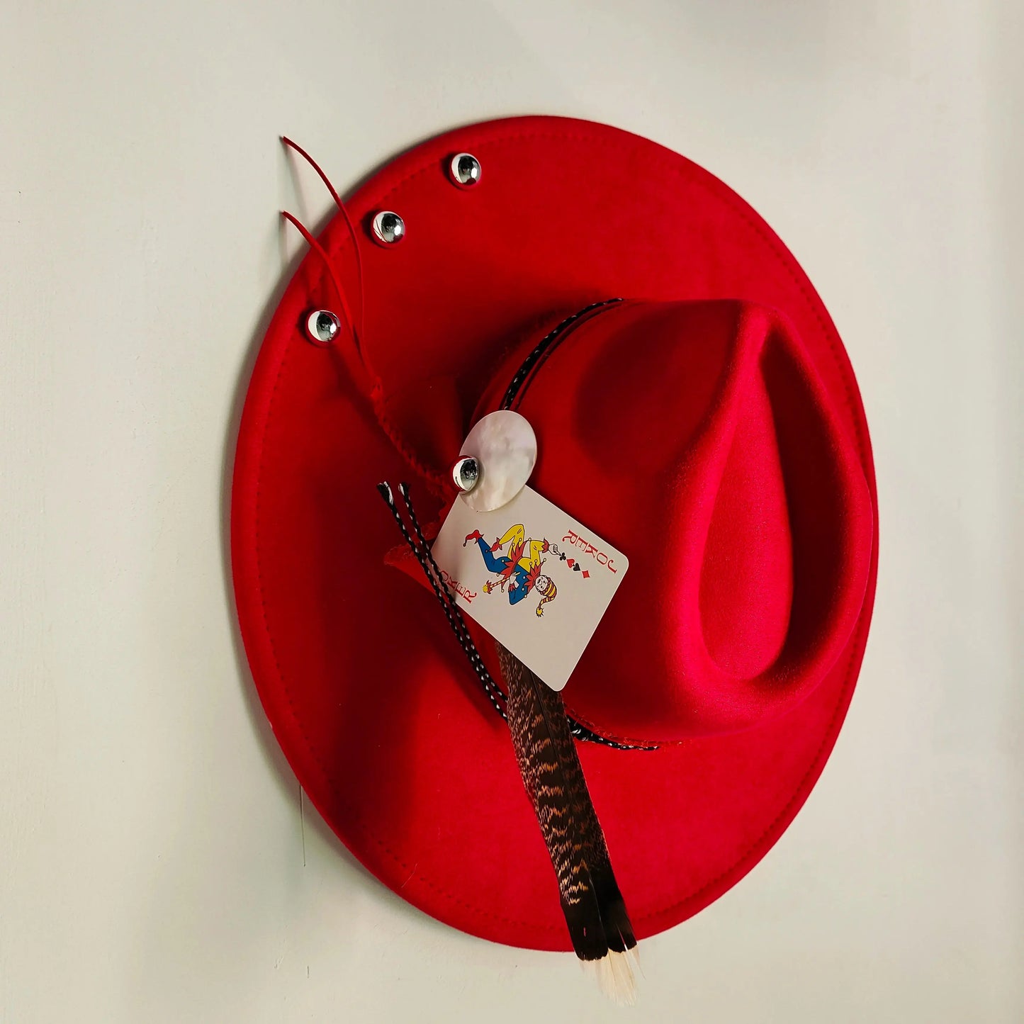Retro Suede Fedora Hat with Feather Accessories