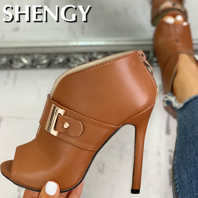 Women High Heels Sandals Stiletto Peep Toe Ladies Pumps