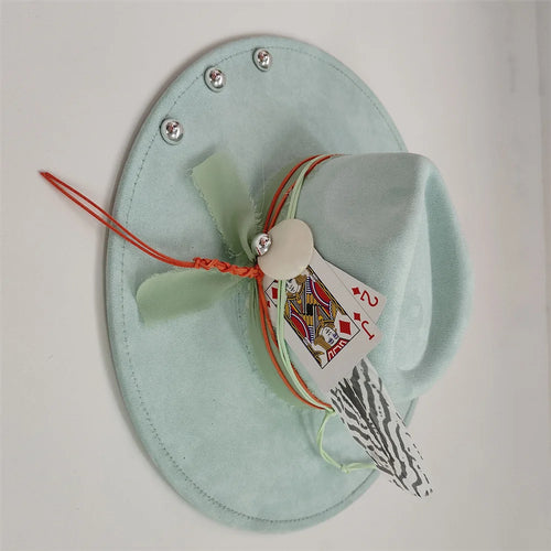 Retro Suede Fedora Hat with Feather Accessories