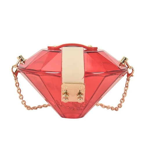 Acrylic Diamond Shape Women's Purses and Handbags Party Clutch Bag