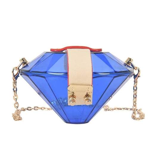 Acrylic Diamond Shape Women's Purses and Handbags Party Clutch Bag