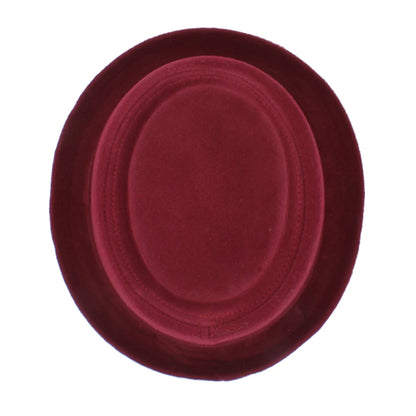 Men Women Woolen Wool Blend Pork Pie Hats Fedora Trilby Sunhat Street