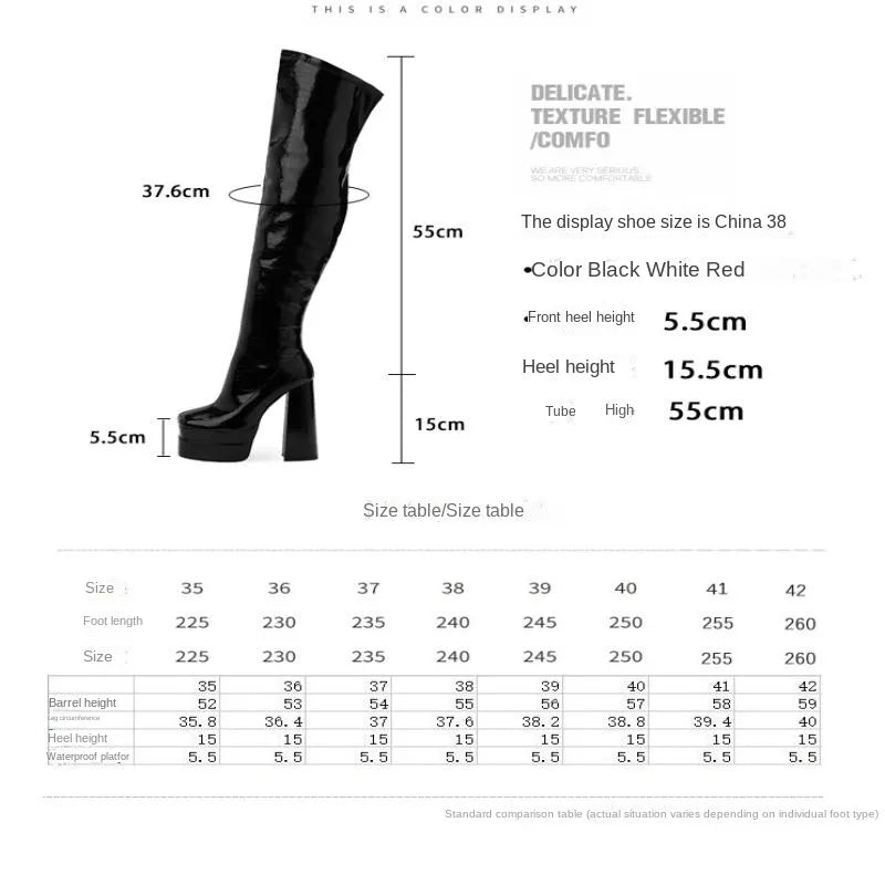 Pre Sale of New European and American Fashion Thick Heeled Knee Boots