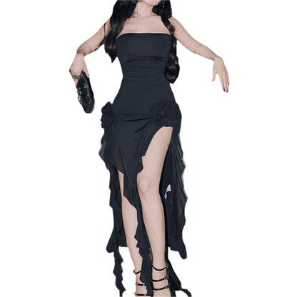 Women Bodycon Sheer Mesh Dress Elegant Sleeveless / Backless