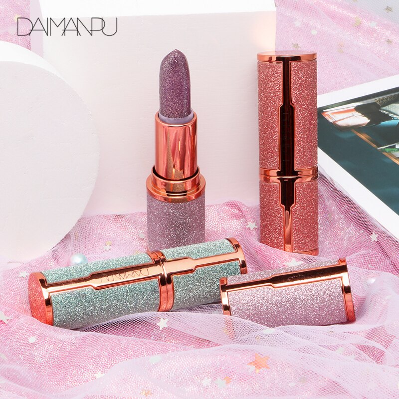 Temperature Color Changing Glitter Lipstick Waterproof Long Lasting