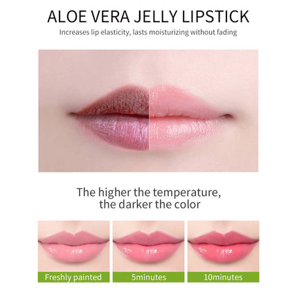 Vibely nuevo bálsamo labial que cambia el estado de ánimo de 7 colores aloe vera natural 