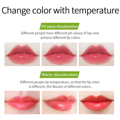 Vibely nuevo bálsamo labial que cambia el estado de ánimo de 7 colores aloe vera natural 