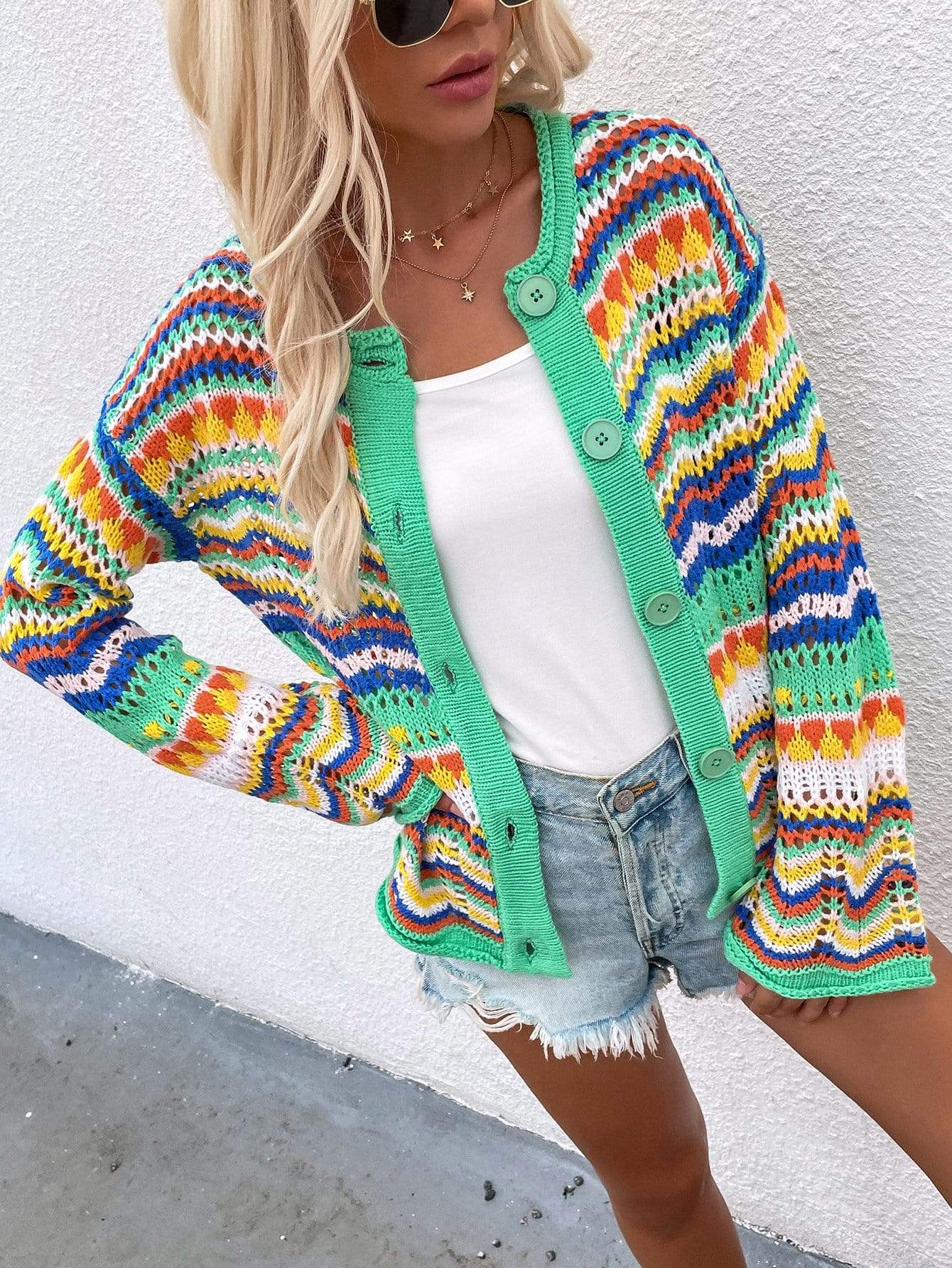 Knitted Boho Cardigan Sweater