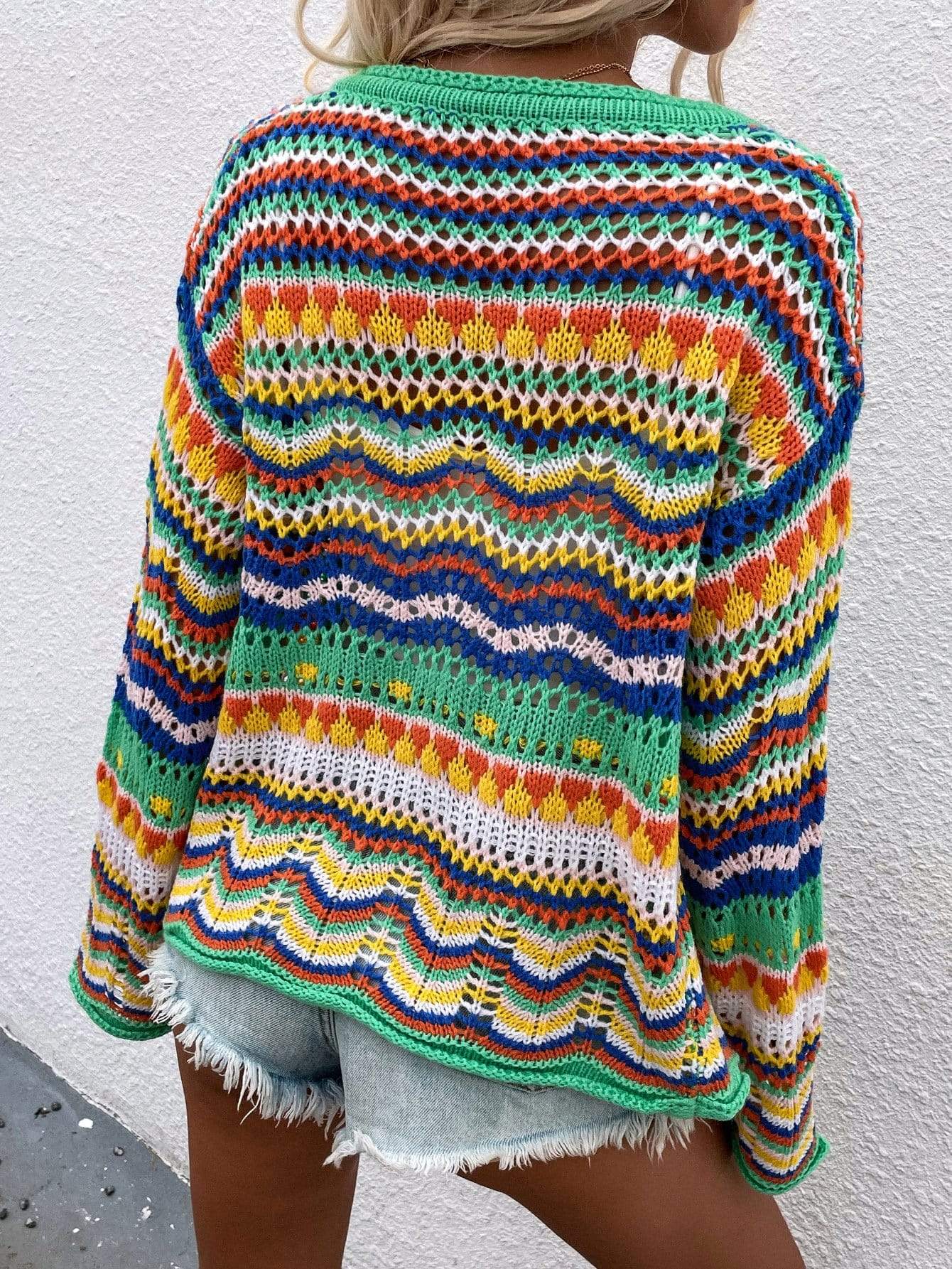 Knitted Boho Cardigan Sweater