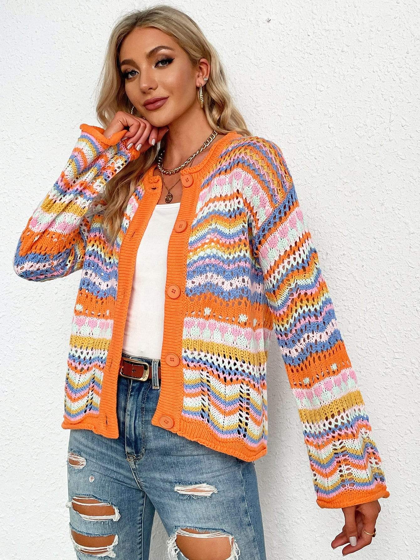 Knitted Boho Cardigan Sweater