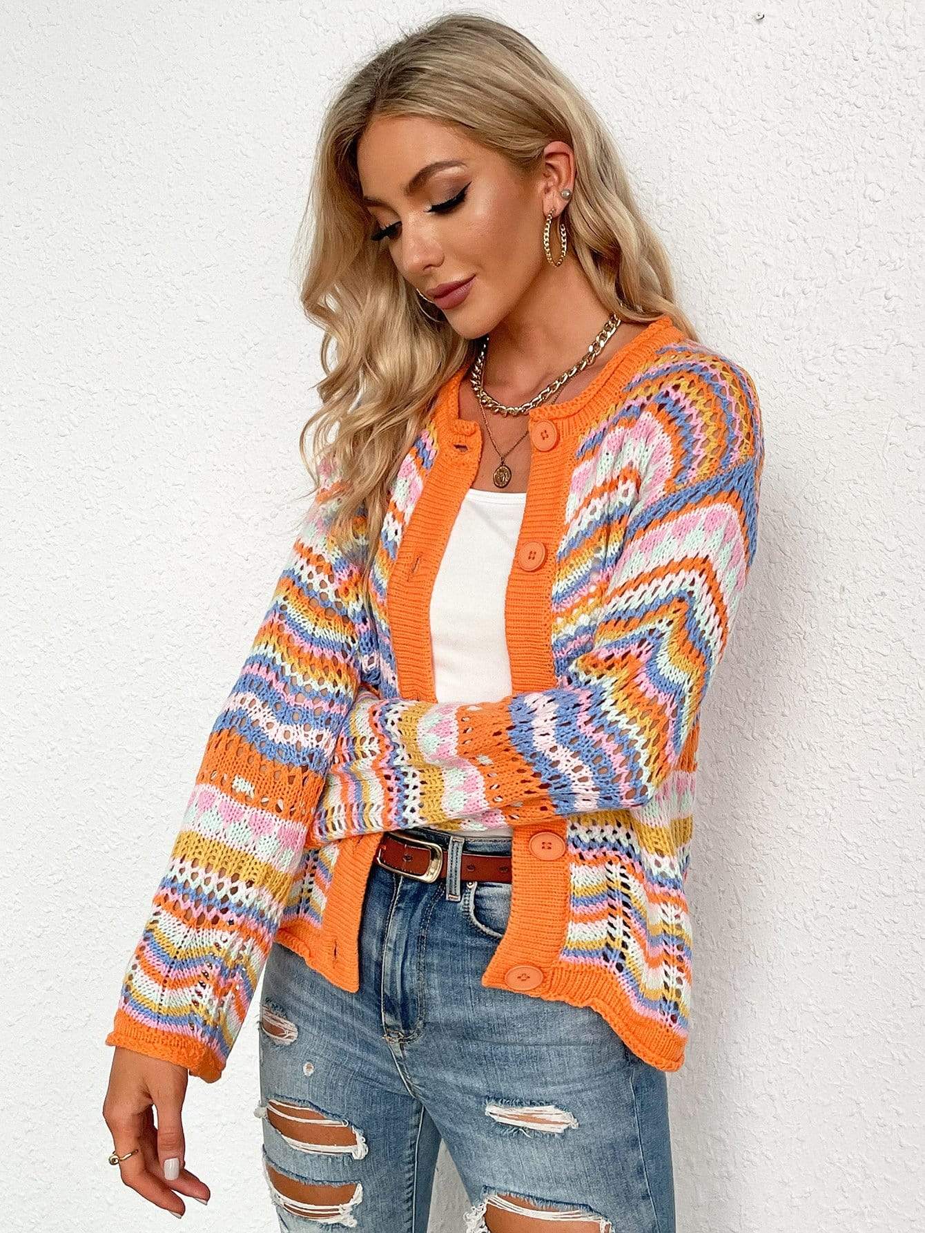 Knitted Boho Cardigan Sweater