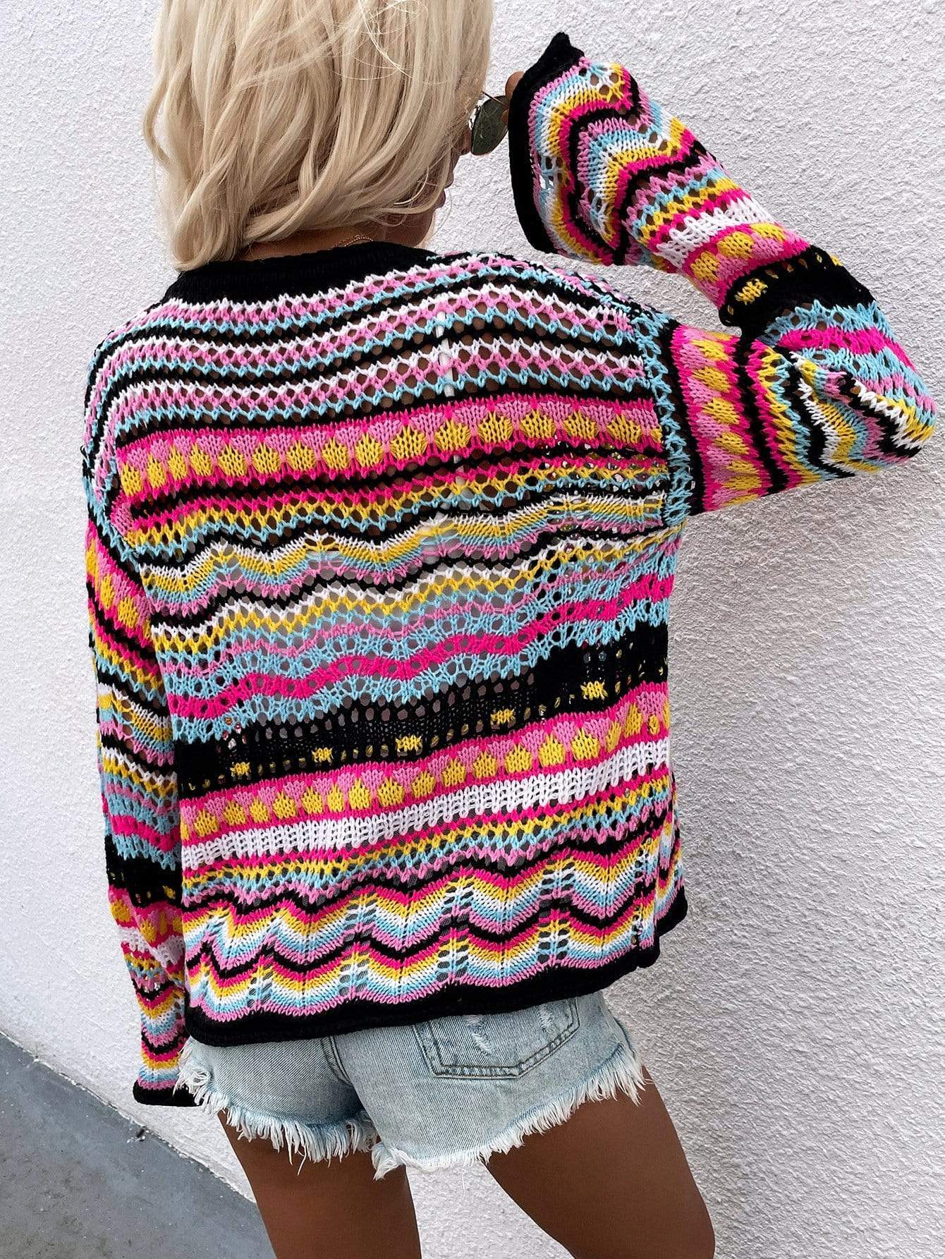 Knitted Boho Cardigan Sweater