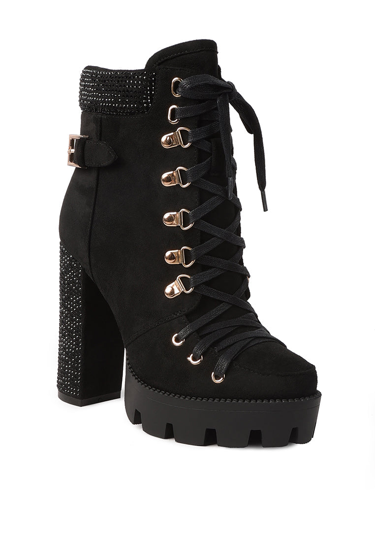 Birch Block Heeled Ankle Boots