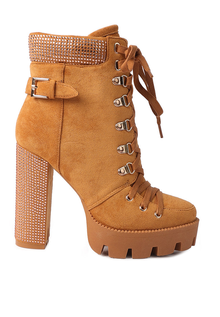 Birch Block Heeled Ankle Boots