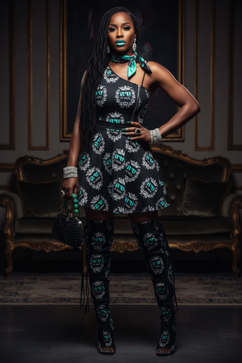 B'U by Shel All-Black Logo Ensemble