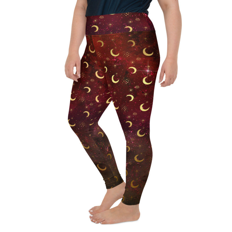 Plus Size Crescent Moon Leggings