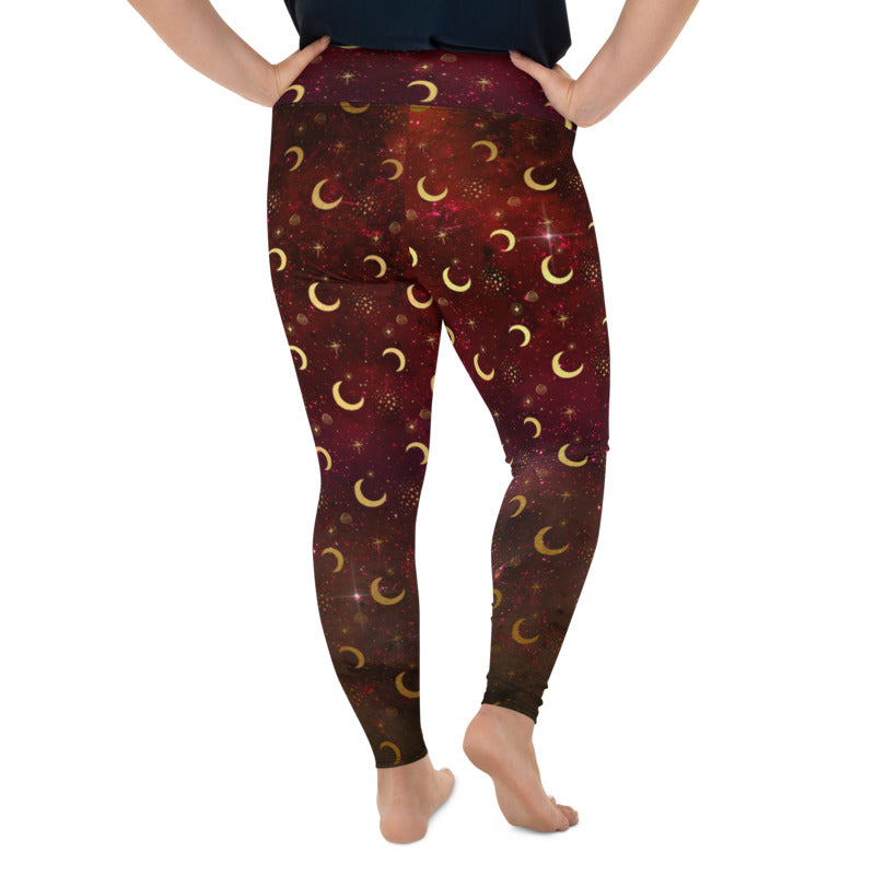 Plus Size Crescent Moon Leggings