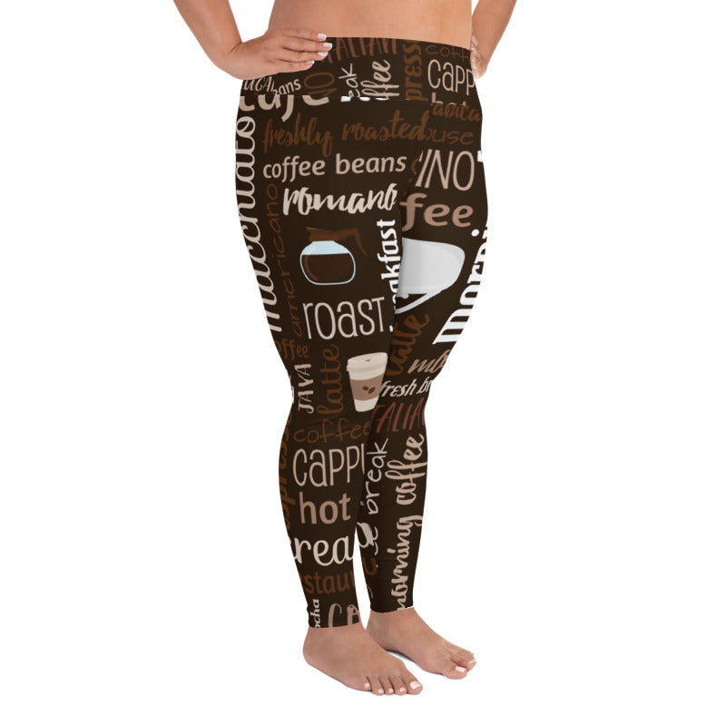 Plus Size Coffee Leggings