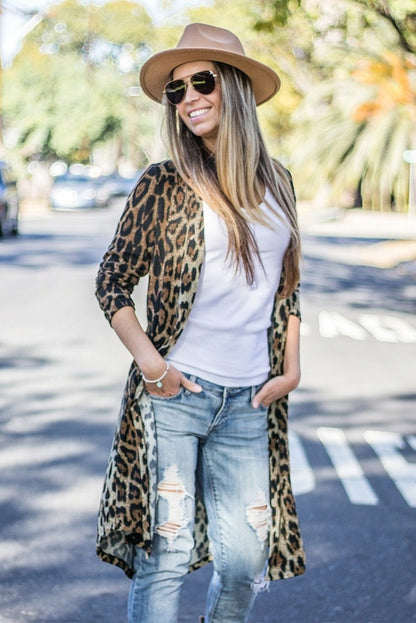 Print Long Cardigan