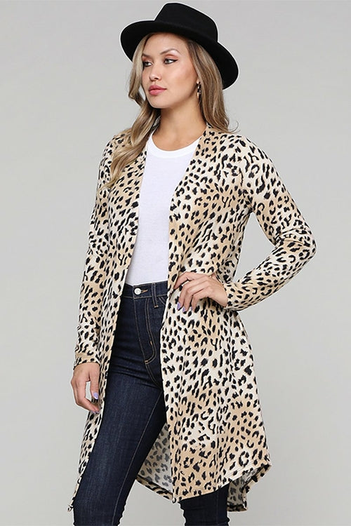 Print Long Cardigan