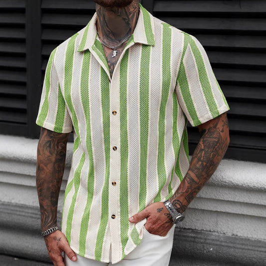 European And American Men's V-Neck Shirt