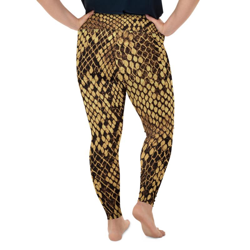 Plus Size Snake Print Leggings