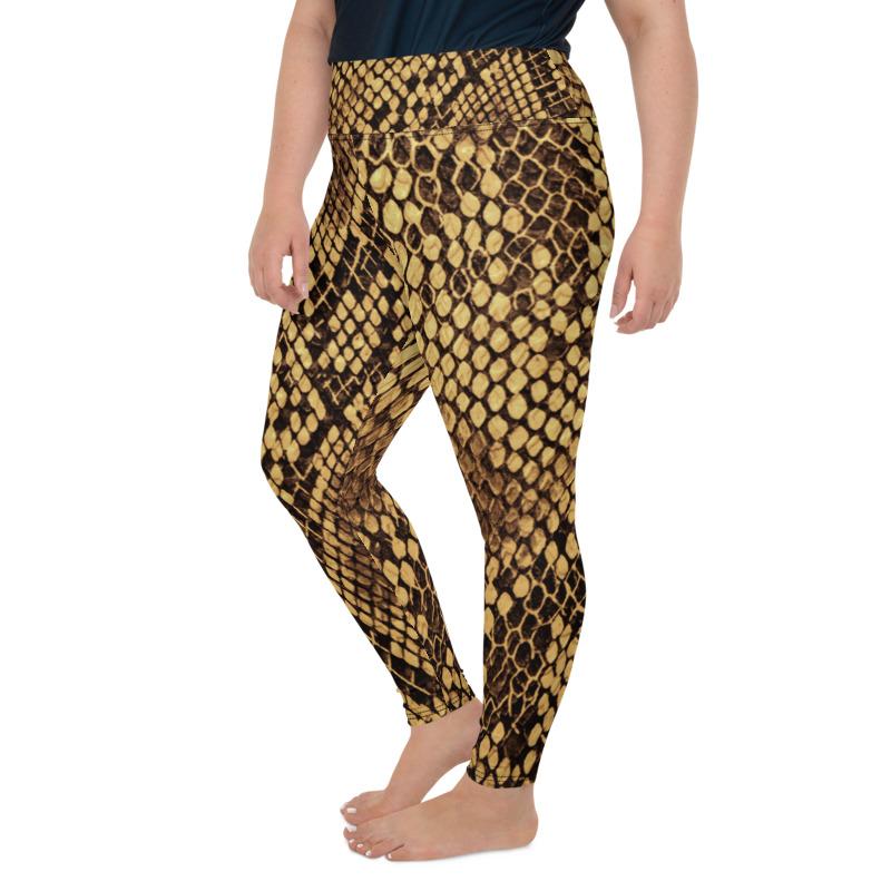 Plus Size Snake Print Leggings