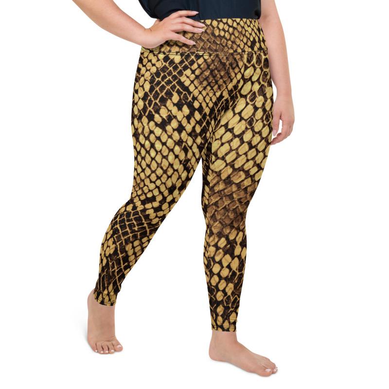 Plus Size Snake Print Leggings