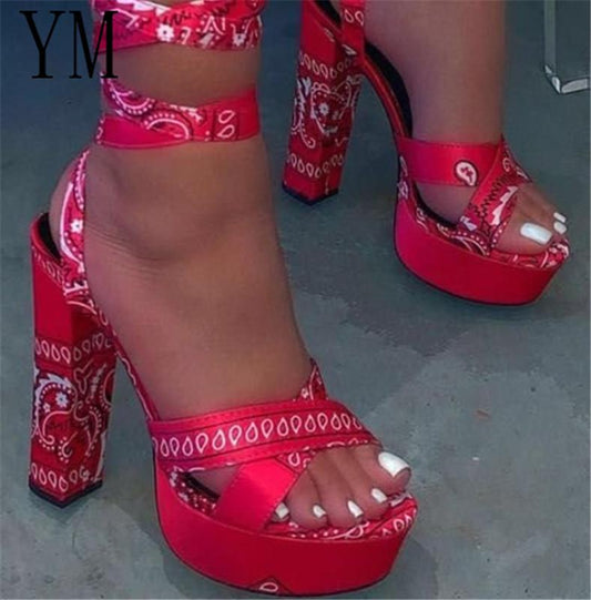 Sexy Women Sandal High Heels Ankle Strap Sandals Hot Summer