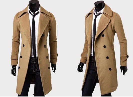 Men's Velvet/Corduroy Look Designer Clothing Trench Coat