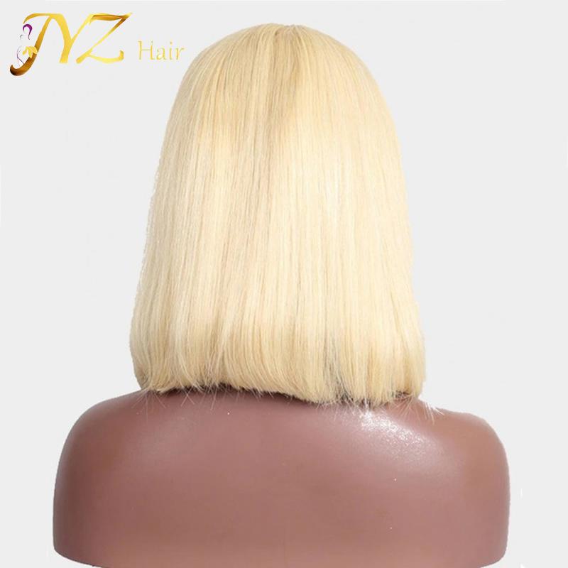 Blonde Short Bob Wigs Lace Front Human Hair Wigs Soft Pre Plucked