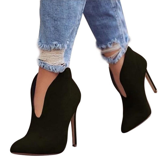 Women Open- Cut Pump Autumn High Heels Ankle Shoe / Boot