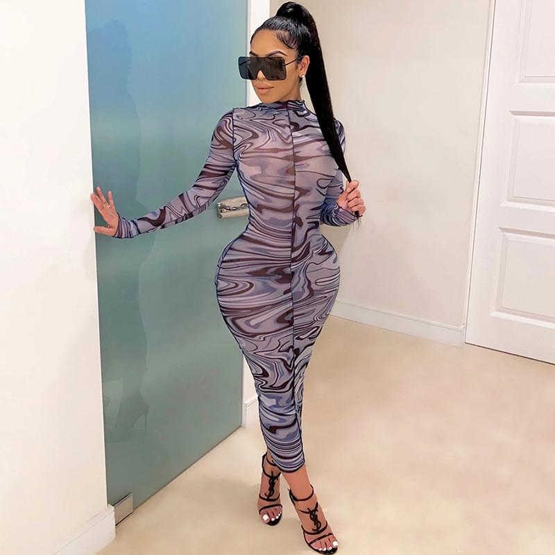 Afterglow Mesh Maxi Dress